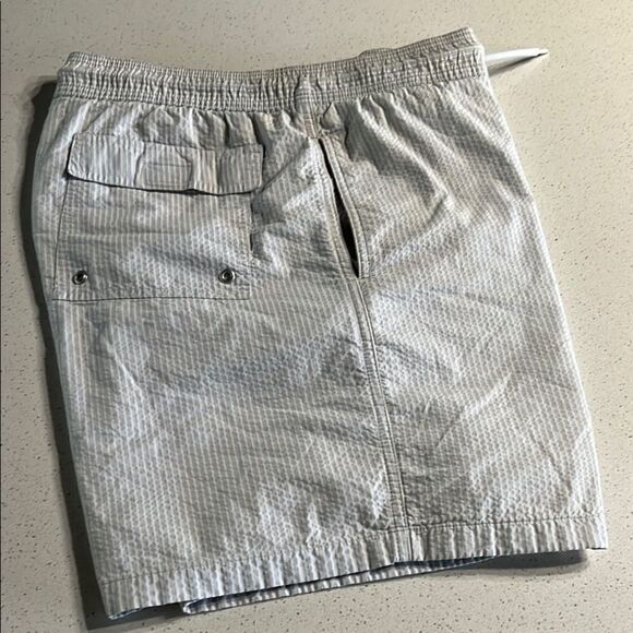 Brooks Brothers White Stripe Vintage Swim Trunks Tagged M - Picture 7 of 10